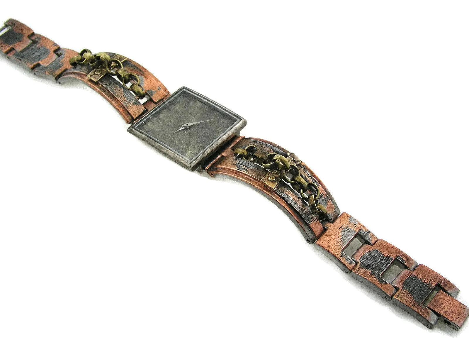 Women's brass Watch, green Dial