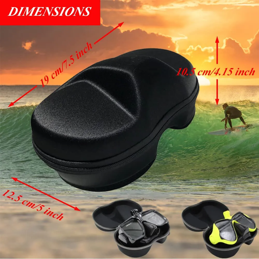 YDQUANI 4 Pcs Diving Mask Cases, EVA Portable Swim Goggles Boxes Scuba Mask Cases Protective Carrying Bags with Buckle for Sunglasses Eyeglasses