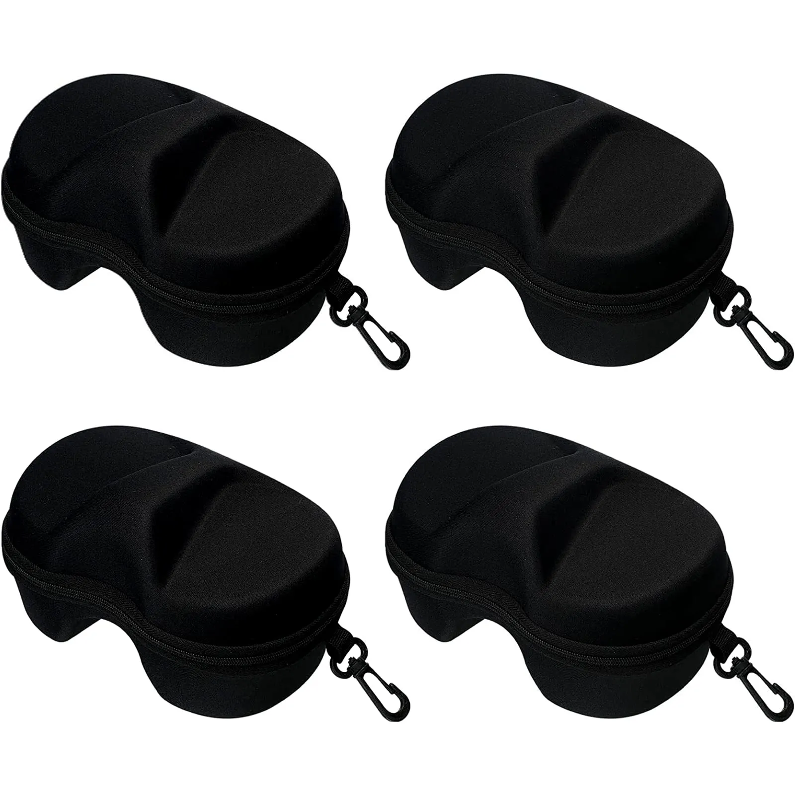 YDQUANI 4 Pcs Diving Mask Cases, EVA Portable Swim Goggles Boxes Scuba Mask Cases Protective Carrying Bags with Buckle for Sunglasses Eyeglasses