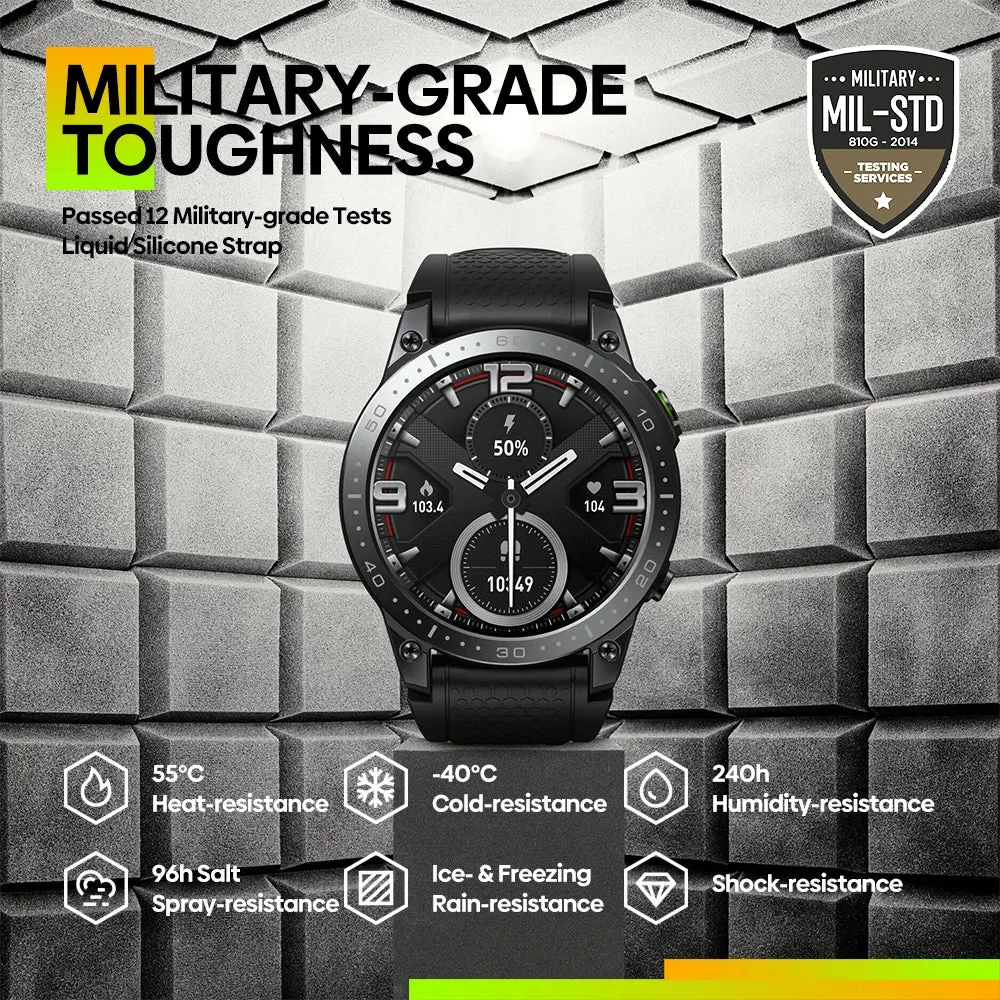 Zeblaze Ares 3 Pro Smart Watch Ultra HD AMOLED Display Voice Calling Function 100  Sports Modes 24H Health Monitor Smartwatch