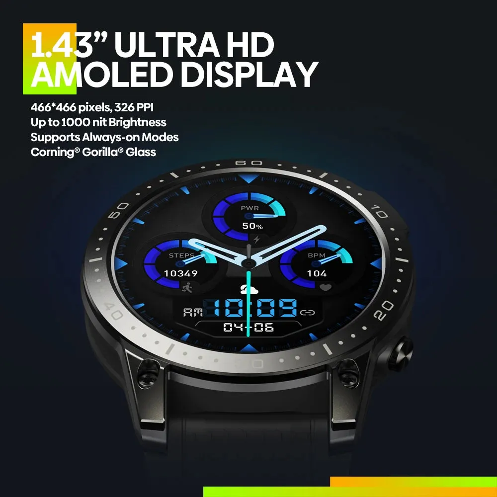 Zeblaze Ares 3 Pro Smart Watch Ultra HD AMOLED Display Voice Calling Function 100  Sports Modes 24H Health Monitor Smartwatch