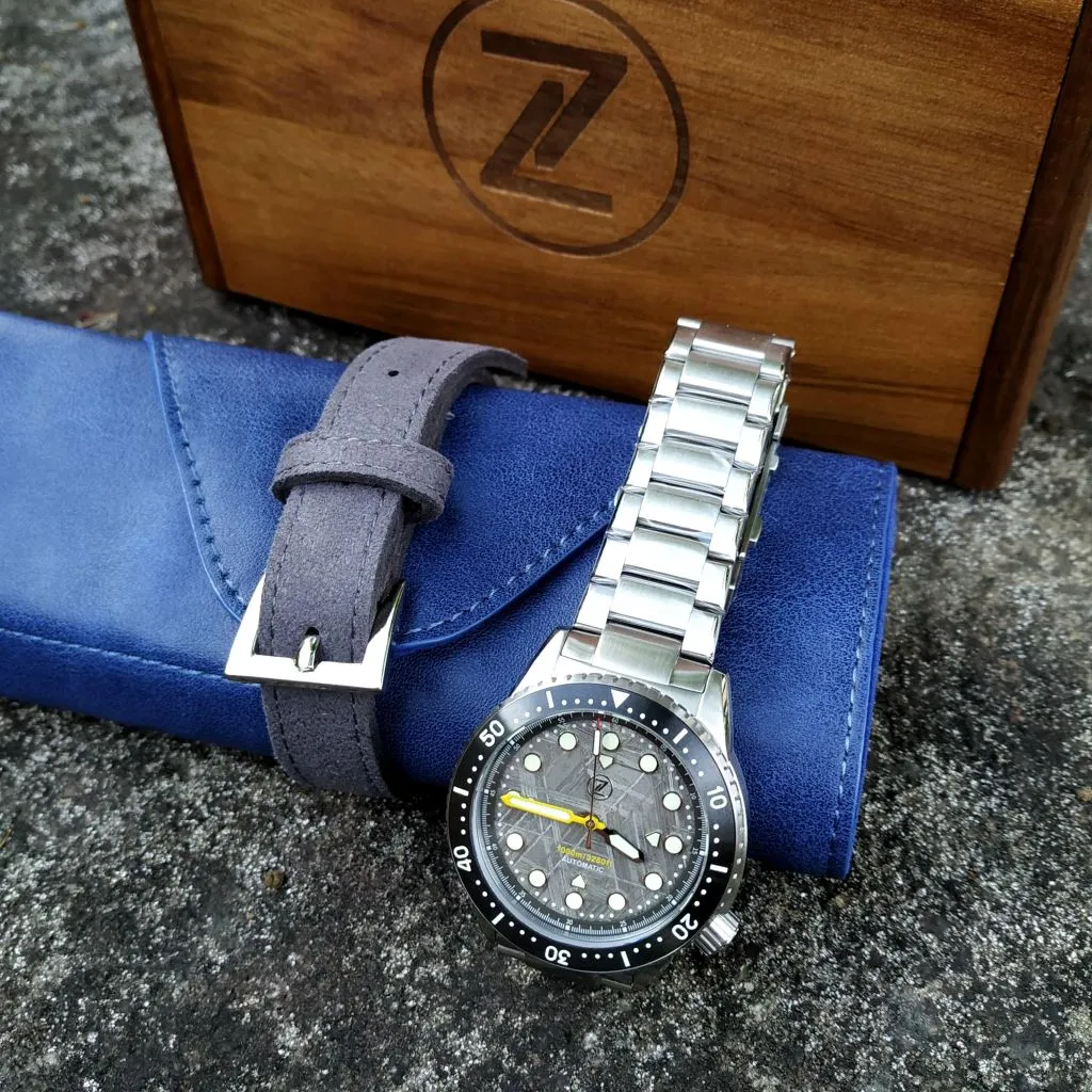 Zelos Great White 1000M Steel Meteorite (1km,&nbsp;Swiss&nbsp;Mvmt)