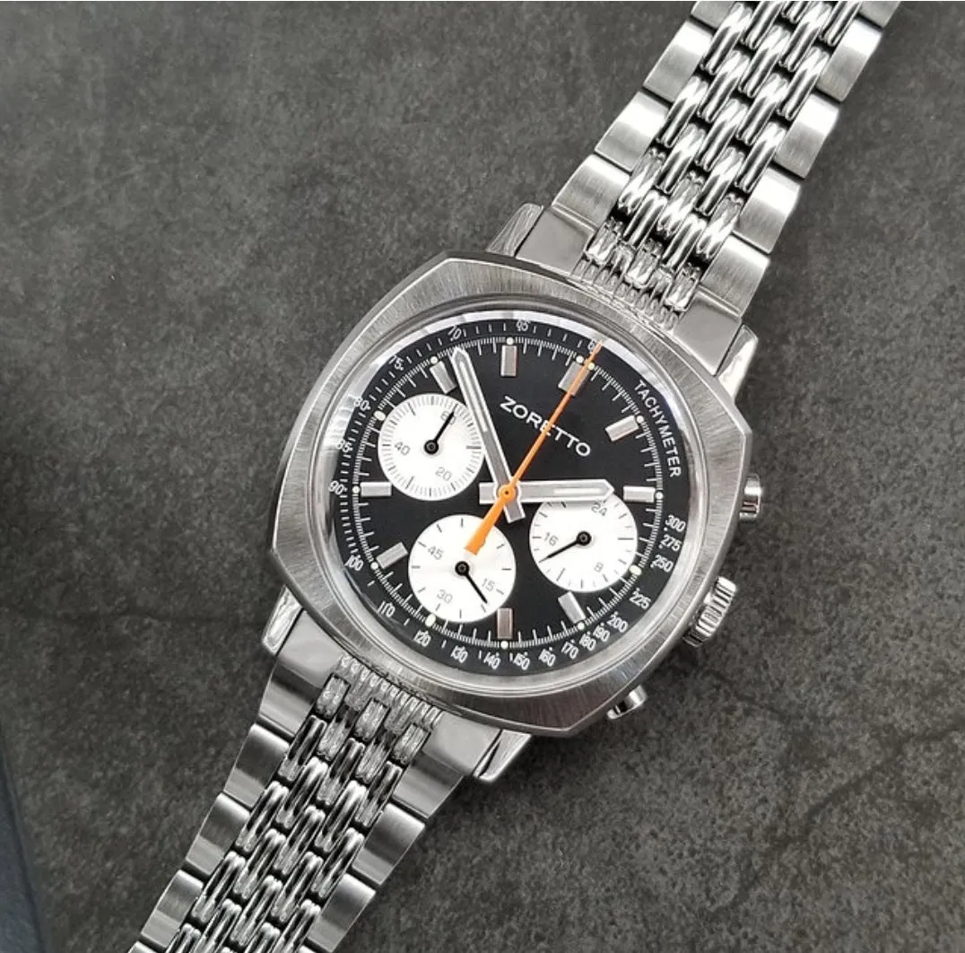 Zoretto Jarama Chronograph Watch Black No Date
