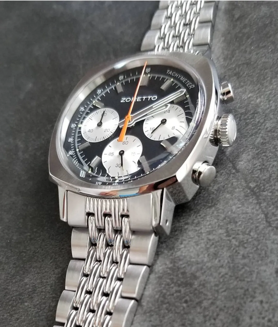Zoretto Jarama Chronograph Watch Black No Date