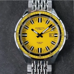 Zoretto Jota 1000m diver Yellow watch